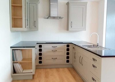 beautifully refinished kitchen example in the showroom