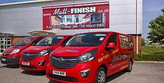 Matt Finish Vans outside the factory in Ellesmere Port